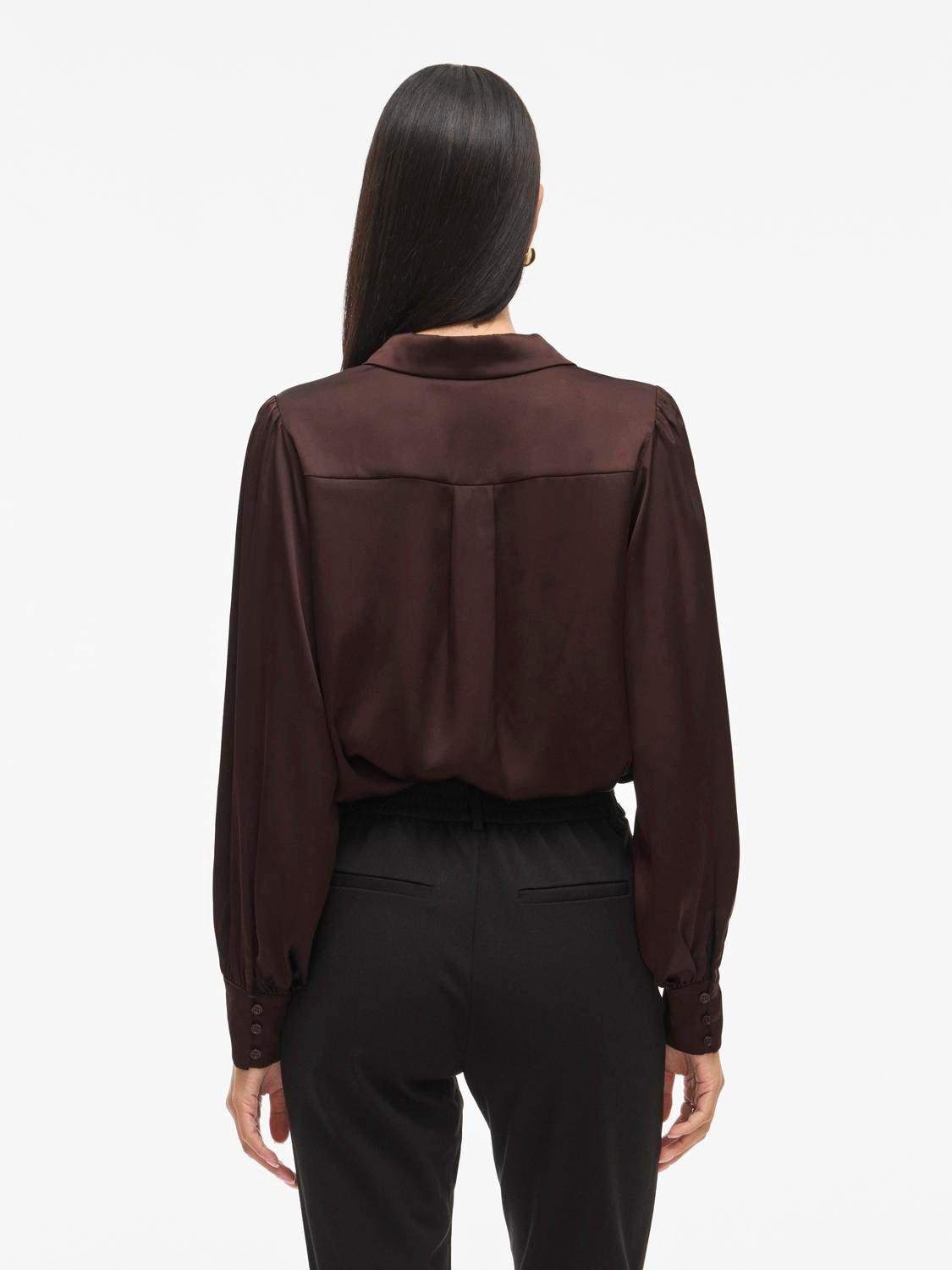 VIENNA Shirt - Coffee Bean - VERO MODA & VILA Bergvik